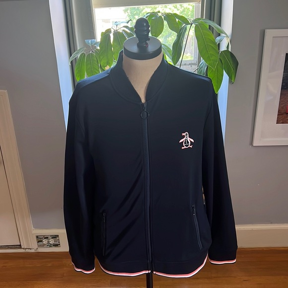 Original Penguin Zip Up Jacket polyester/cotton Size XL - Picture 1 of 12